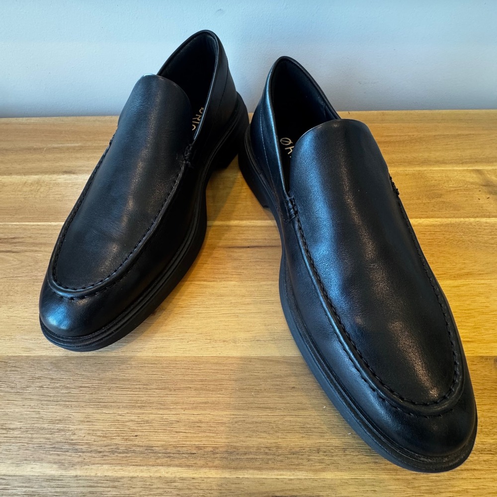 Cole Haan Original Grand‎ Men 8 M Venetian Loafers Black Leather Slip On C41537